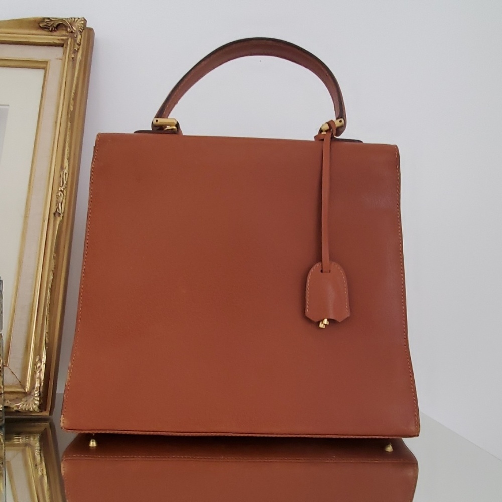 Vintage Gucci Kelly bag brown gold hardware purse - Picture 5 of 8